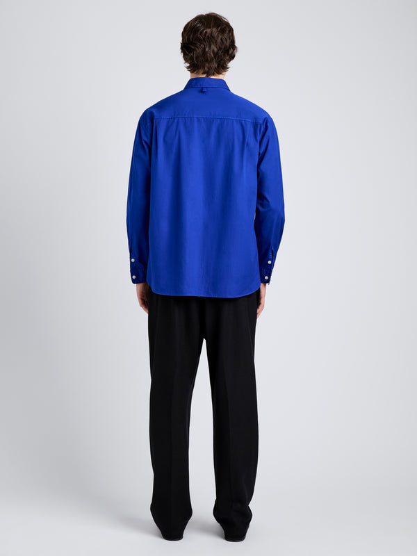 Proenza Schouler Proenza Schouler Mens Simon Shirt In Poplin - Cobalt Blue
