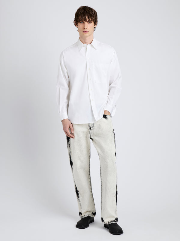 Proenza Schouler Proenza Schouler Mens Simon Shirt In Poplin - White