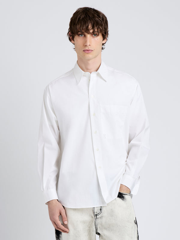 proenza schouler Proenza Schouler Mens Simon Shirt in Poplin - White