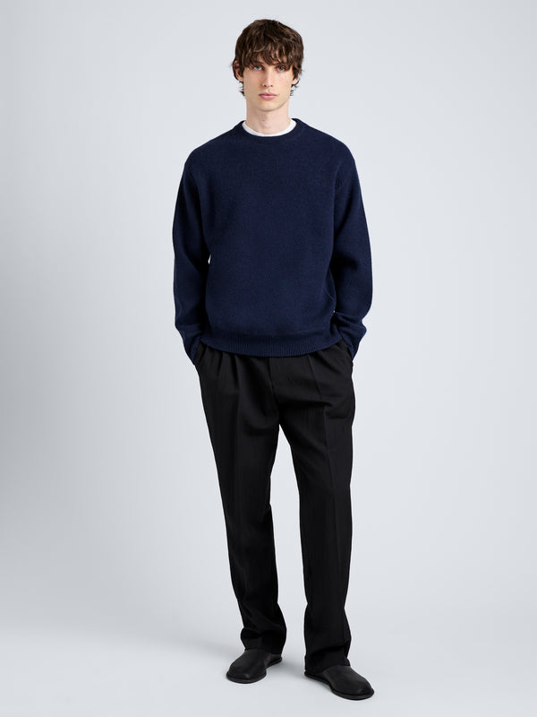 Proenza Schouler Proenza Schouler Mens Zach Sweater In Double Face - Navy