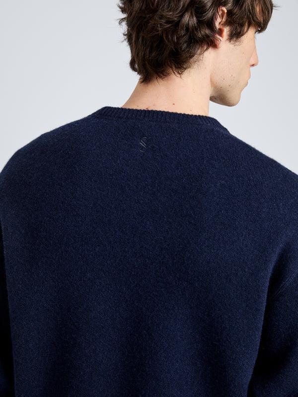 Proenza Schouler Proenza Schouler Mens Zach Sweater In Double Face - Navy