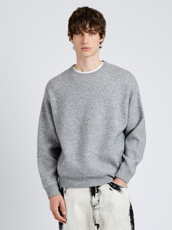 proenza schouler Proenza Schouler Mens Zach Sweater in Double Face - Heather Gray