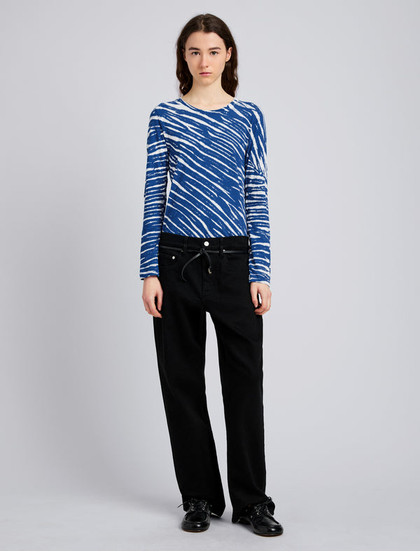 Proenza Schouler Proenza Schouler Mia T-Shirt In Tie Dye Tissue Jersey - Blue Multi