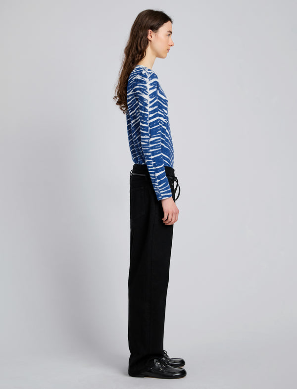 Proenza Schouler Proenza Schouler Mia T-Shirt In Tie Dye Tissue Jersey - Blue Multi