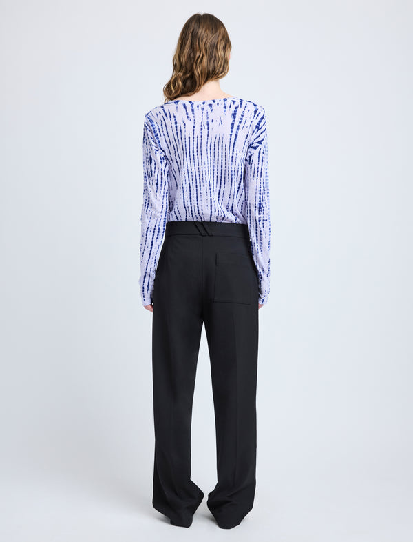 Proenza Schouler Proenza Schouler Mia T-Shirt In Tie Dye Tissue Jersey - Lilac Multi