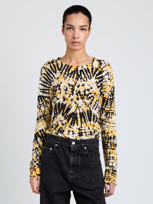 proenza schouler Proenza Schouler Mia Top in Tie Dye Tissue Jersey - Sun Multi