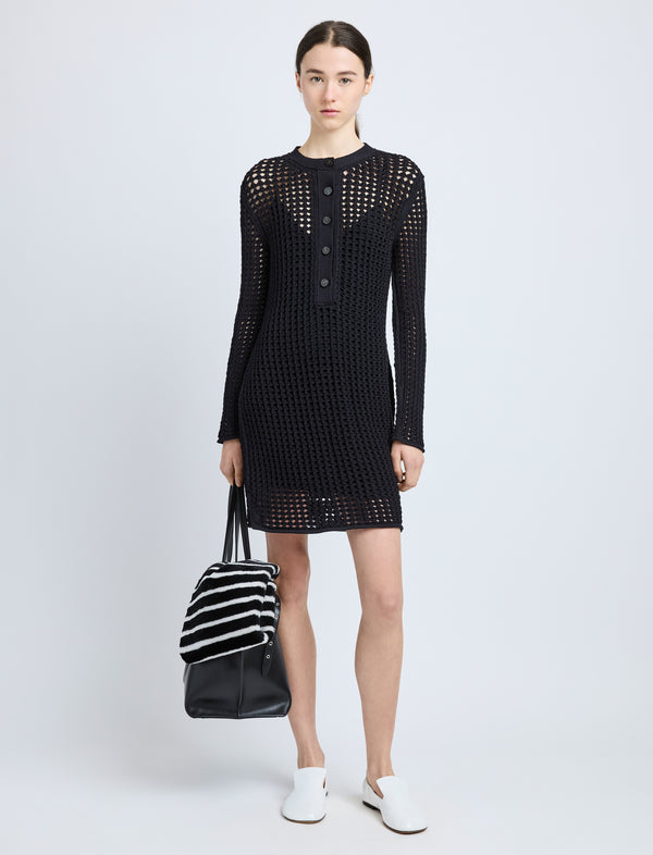 proenza schouler Proenza Schouler Micah Dress in Open Crochet - Black
