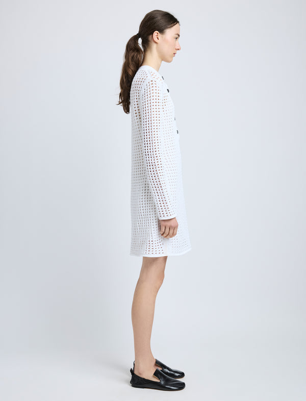 Proenza Schouler Proenza Schouler Micah Dress In Open Crochet - Off White