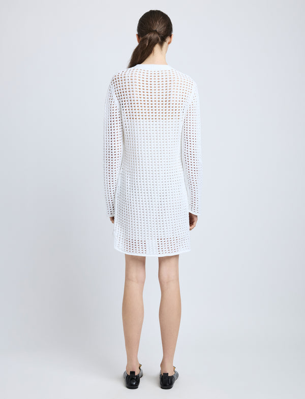 Proenza Schouler Proenza Schouler Micah Dress In Open Crochet - Off White