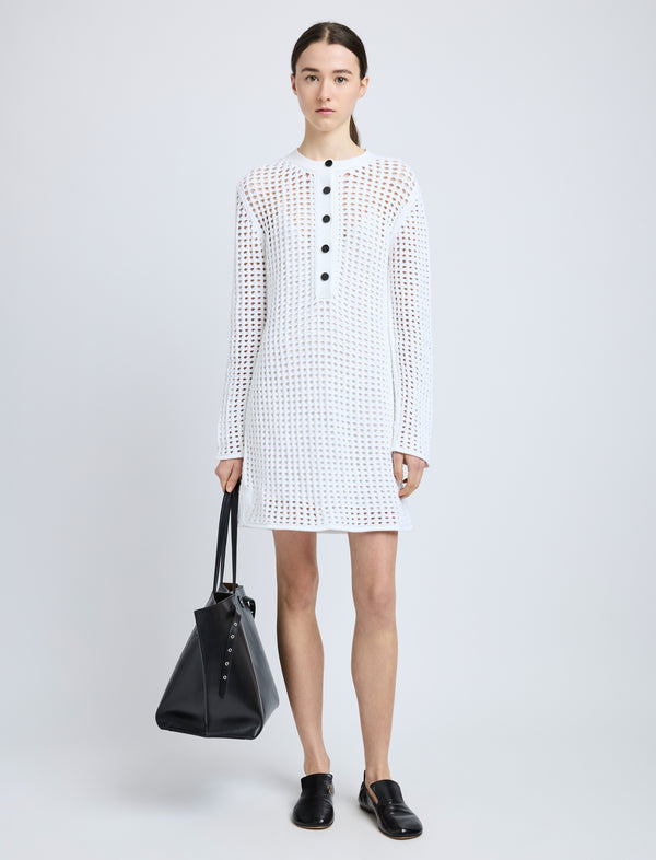 proenza schouler Proenza Schouler Micah Dress in Open Crochet - Off White