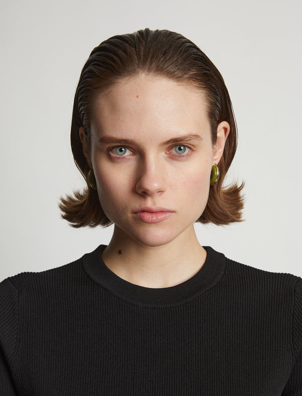 Proenza Schouler Proenza Schouler Mini Hoop Earrings - Olive