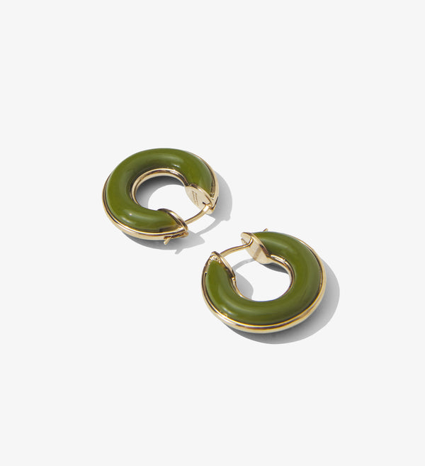 proenza schouler Proenza Schouler Mini Hoop Earrings - Olive