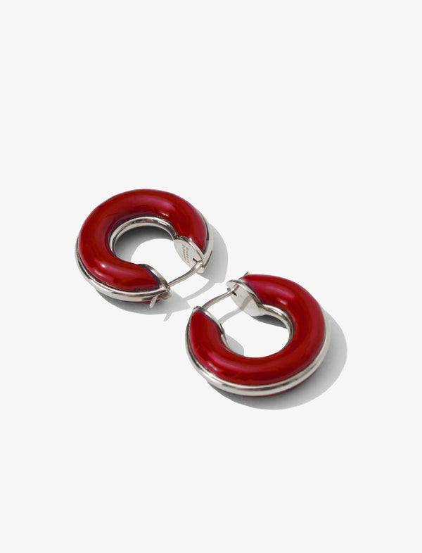proenza schouler Proenza Schouler Mini Hoop Earrings - Red
