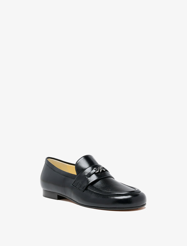 Proenza Schouler Proenza Schouler Mini Monogram Loafers In Slick Nappa - Black