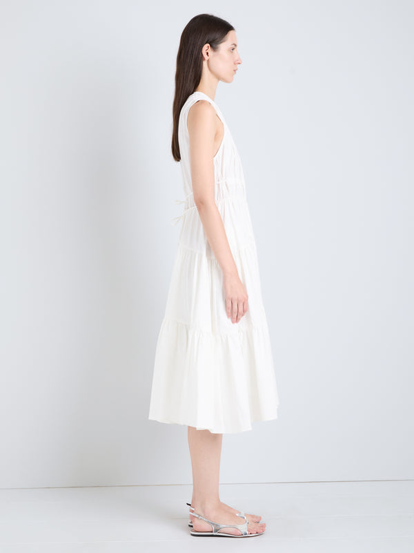 Proenza Schouler Proenza Schouler Misha Dress In Compact Eco Poplin - White