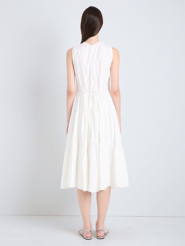 Proenza Schouler Proenza Schouler Misha Dress In Compact Eco Poplin - White