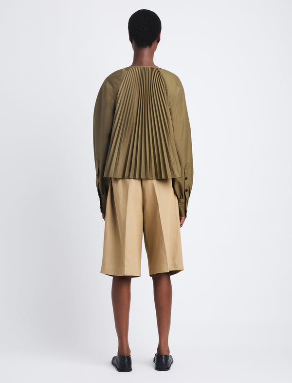 Proenza Schouler Proenza Schouler Monica Top In Compact Poplin - Wood