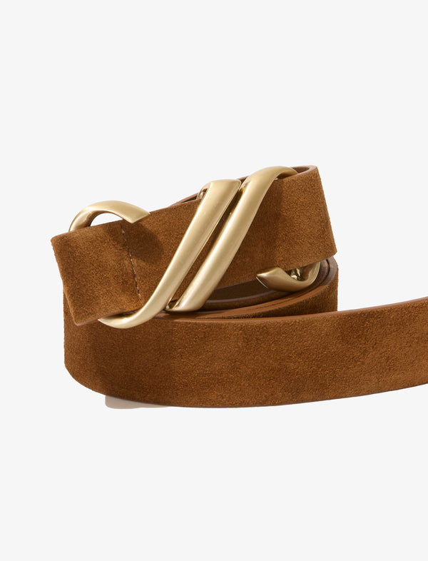 Proenza Schouler Proenza Schouler Monogram Belt In Suede - Saddle