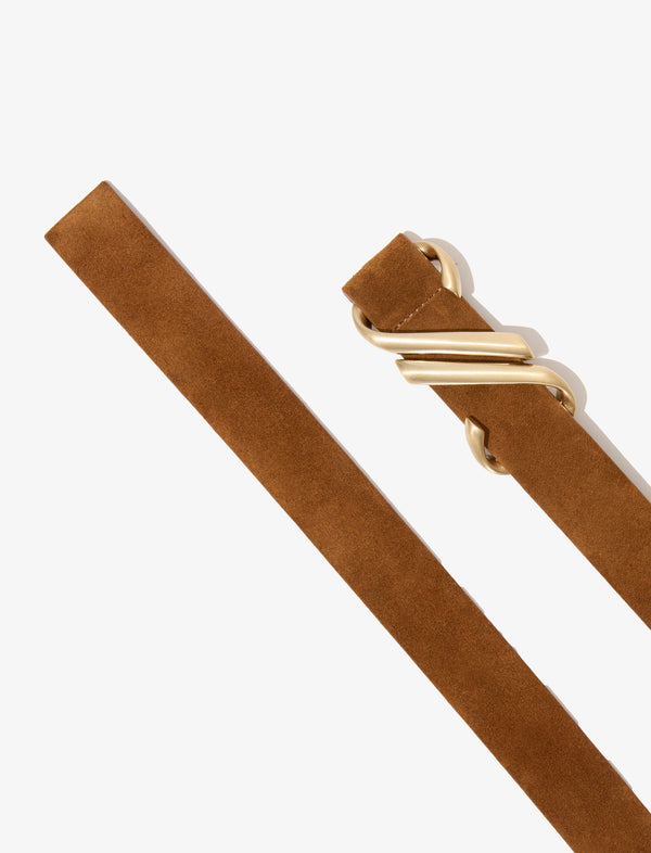 Proenza Schouler Proenza Schouler Monogram Belt In Suede - Saddle