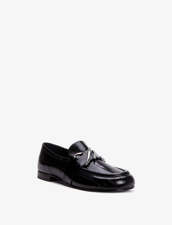 Proenza Schouler Proenza Schouler Monogram Loafers In Eel - Black