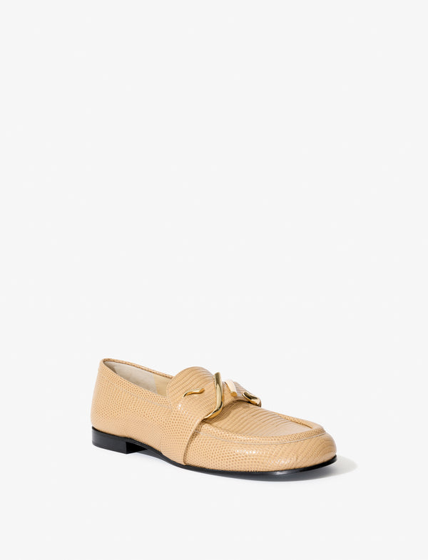 Proenza Schouler Proenza Schouler Monogram Loafers In Embossed Leather - Paper