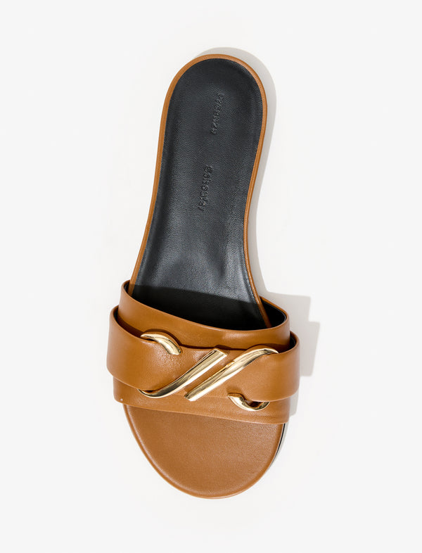Proenza Schouler Proenza Schouler Monogram Slide Sandals - Terracotta
