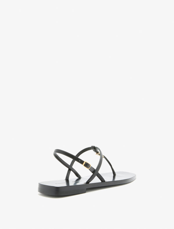 Proenza Schouler Proenza Schouler Monogram T Strap Sandals - Black