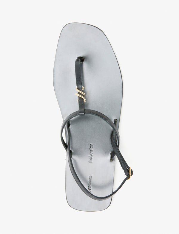 Proenza Schouler Proenza Schouler Monogram T Strap Sandals - Black