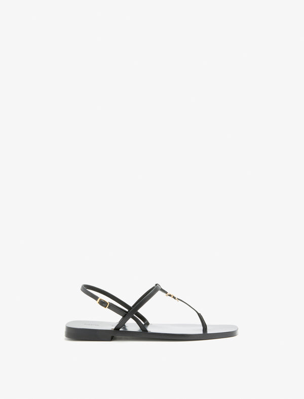 Proenza Schouler Proenza Schouler Monogram T Strap Sandals - Black