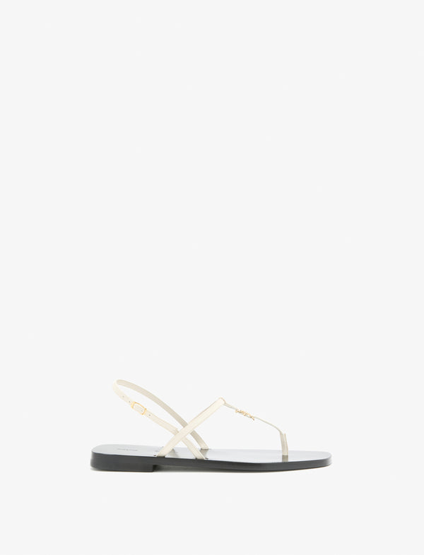 Proenza Schouler Proenza Schouler Monogram T-Strap Sandals - Ecru