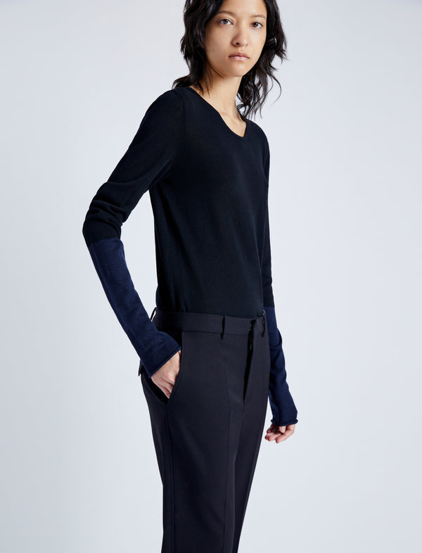 Proenza Schouler Proenza Schouler Myers Pant In Tropical Wool - Black