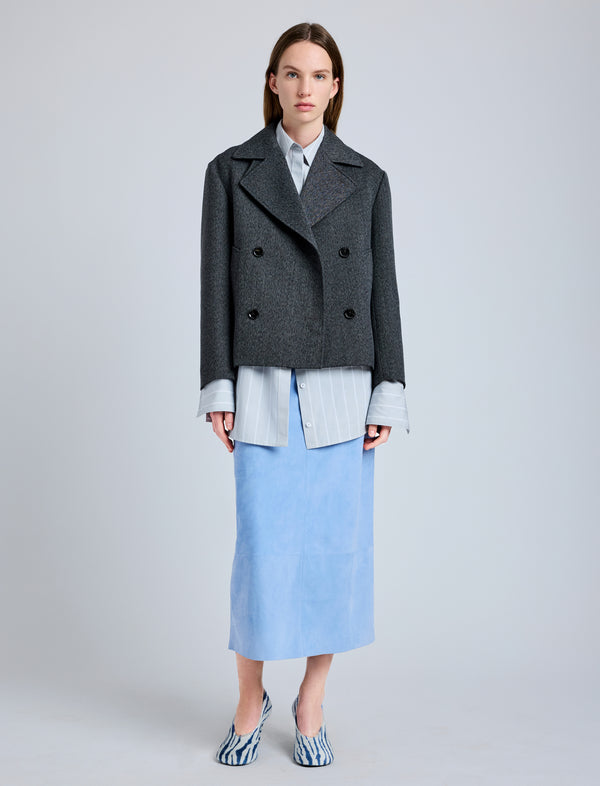 proenza schouler Proenza Schouler Nadia Skirt in Suede - Light Blue