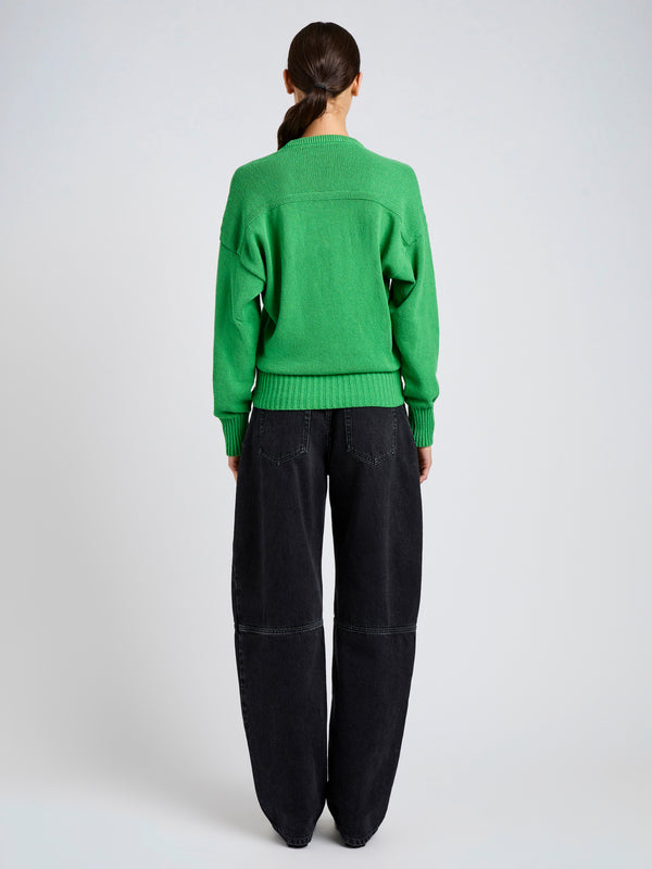 Proenza Schouler Proenza Schouler Niccola Top In Cotton Tape Knit - Green