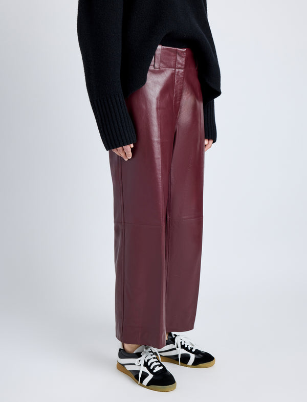 Proenza Schouler Proenza Schouler Noland Pant In Leather - Ox Blood
