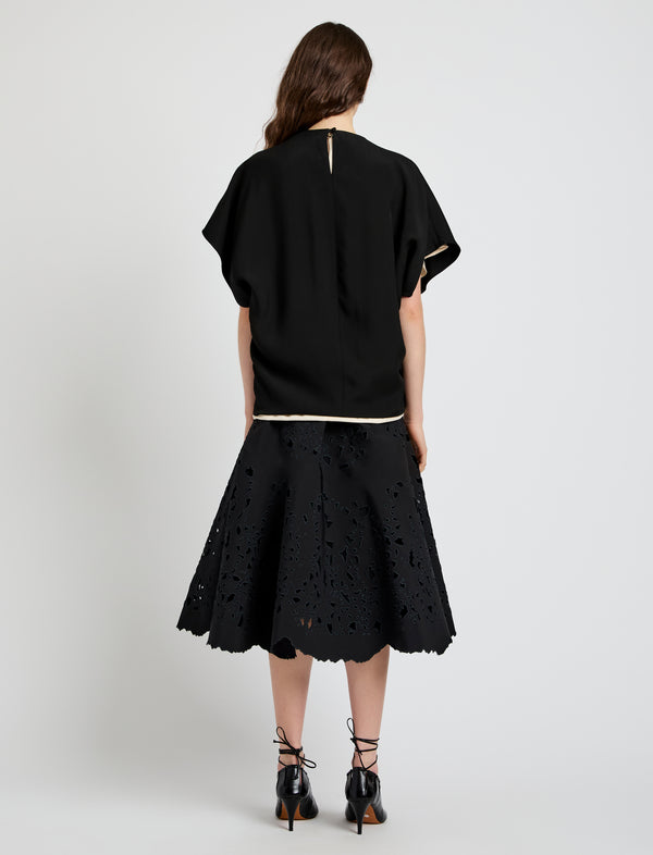 Proenza Schouler Proenza Schouler Olene Skirt In Broderie Anglaise - Black
