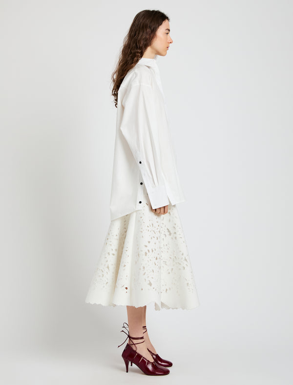Proenza Schouler Proenza Schouler Olene Skirt In Broderie Anglaise - White