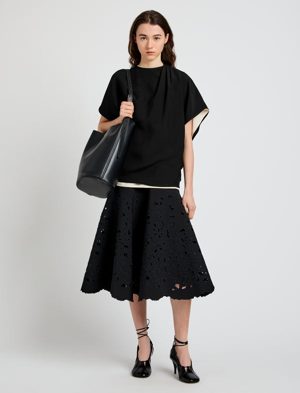 proenza schouler Proenza Schouler Olene Skirt in Broderie Anglaise - Black