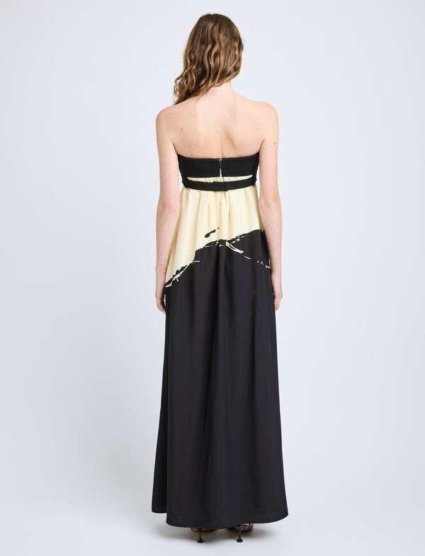 Proenza Schouler Proenza Schouler Ophelia Dress In Printed Marocaine - Black Multi