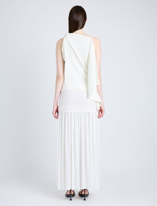 Proenza Schouler Proenza Schouler Paige Skirt In Pleated Crepe Chiffon - Ivory