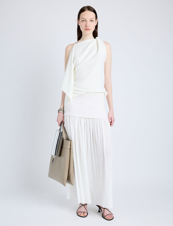 proenza schouler Proenza Schouler Paige Skirt in Pleated Crepe Chiffon - Ivory