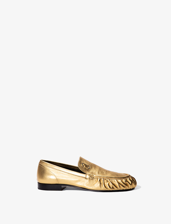 proenza schouler Proenza Schouler Park Loafers in Metallic Leather - Gold