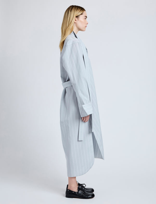 Proenza Schouler Proenza Schouler Phillipa Dress In Stripe Cotton Silk Poplin - Grey Multi