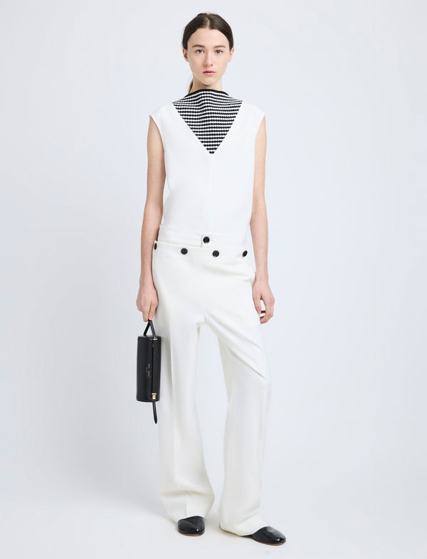 Proenza Schouler Proenza Schouler Prescott Top In Matte Viscose Crepe - White Multi