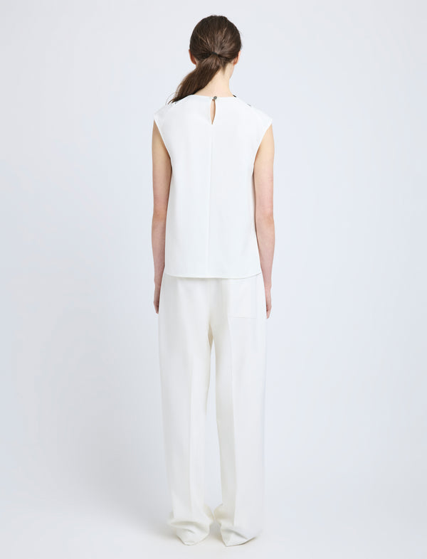 Proenza Schouler Proenza Schouler Prescott Top In Matte Viscose Crepe - White Multi