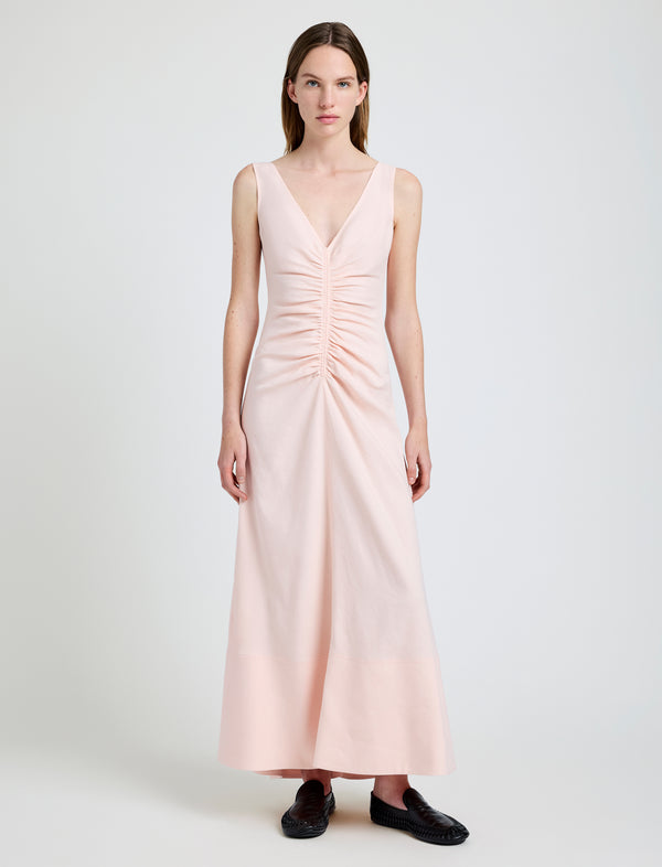 proenza schouler Proenza Schouler Remi Dress in Eco Stretch Linen Viscose - Pale Pink