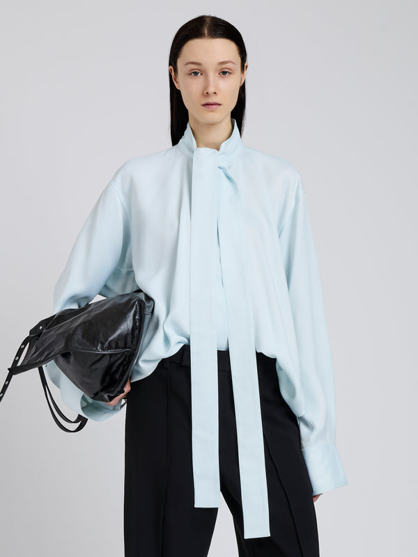 proenza schouler Proenza Schouler Ricky Top in Viscose Gabardine - Sky