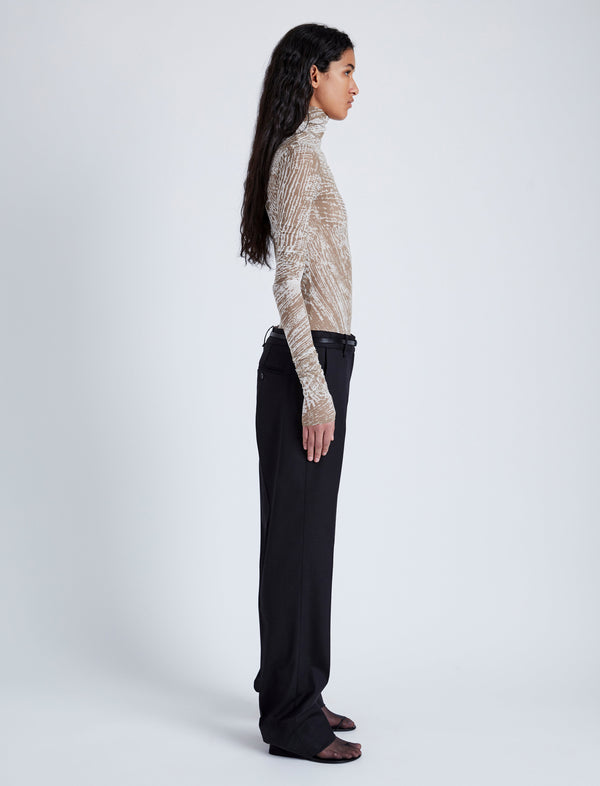 Proenza Schouler Proenza Schouler Rio Top In Printed Tulle Jersey - Wood