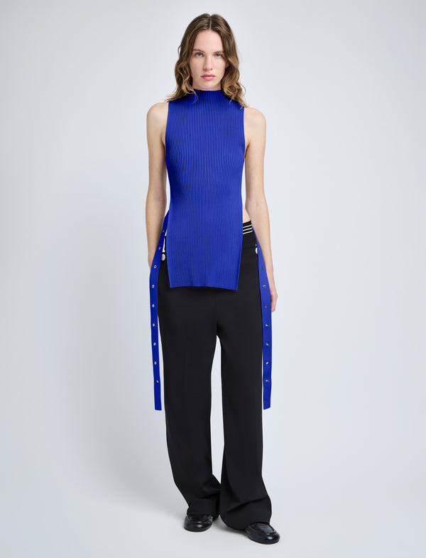 Proenza Schouler Proenza Schouler Rita Top In Rib Knit - Cobalt
