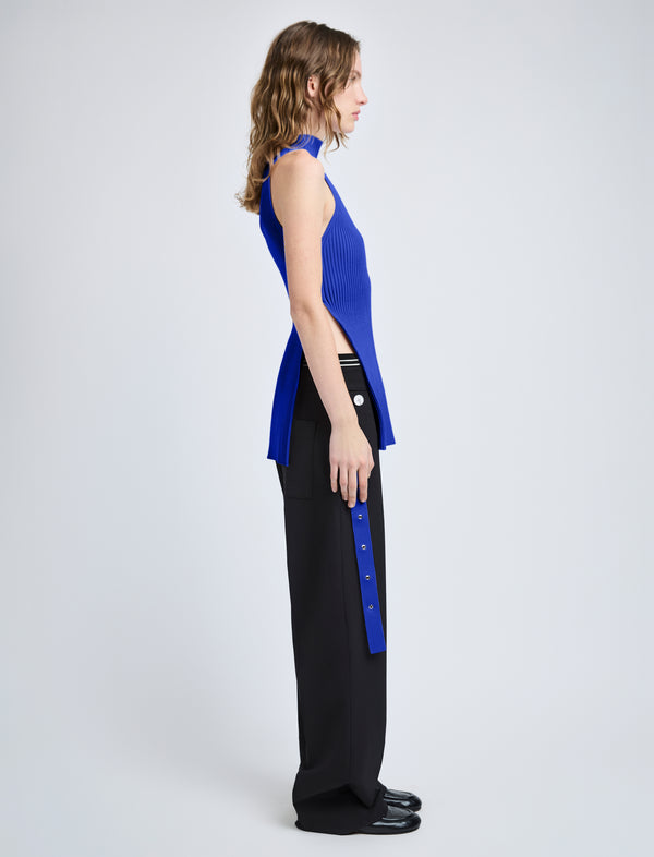 Proenza Schouler Proenza Schouler Rita Top In Rib Knit - Cobalt