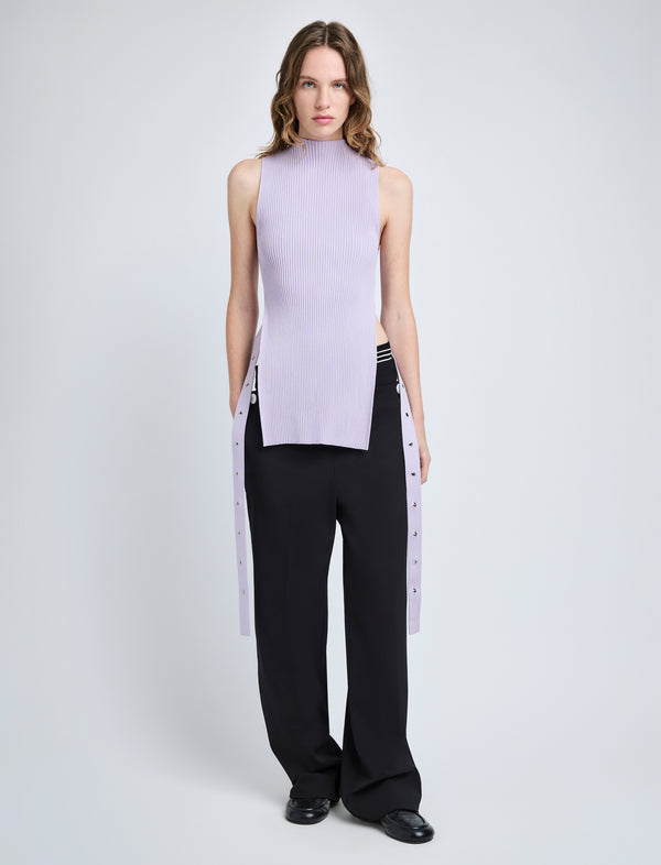 Proenza Schouler Proenza Schouler Rita Top In Rib Knit - Lilac